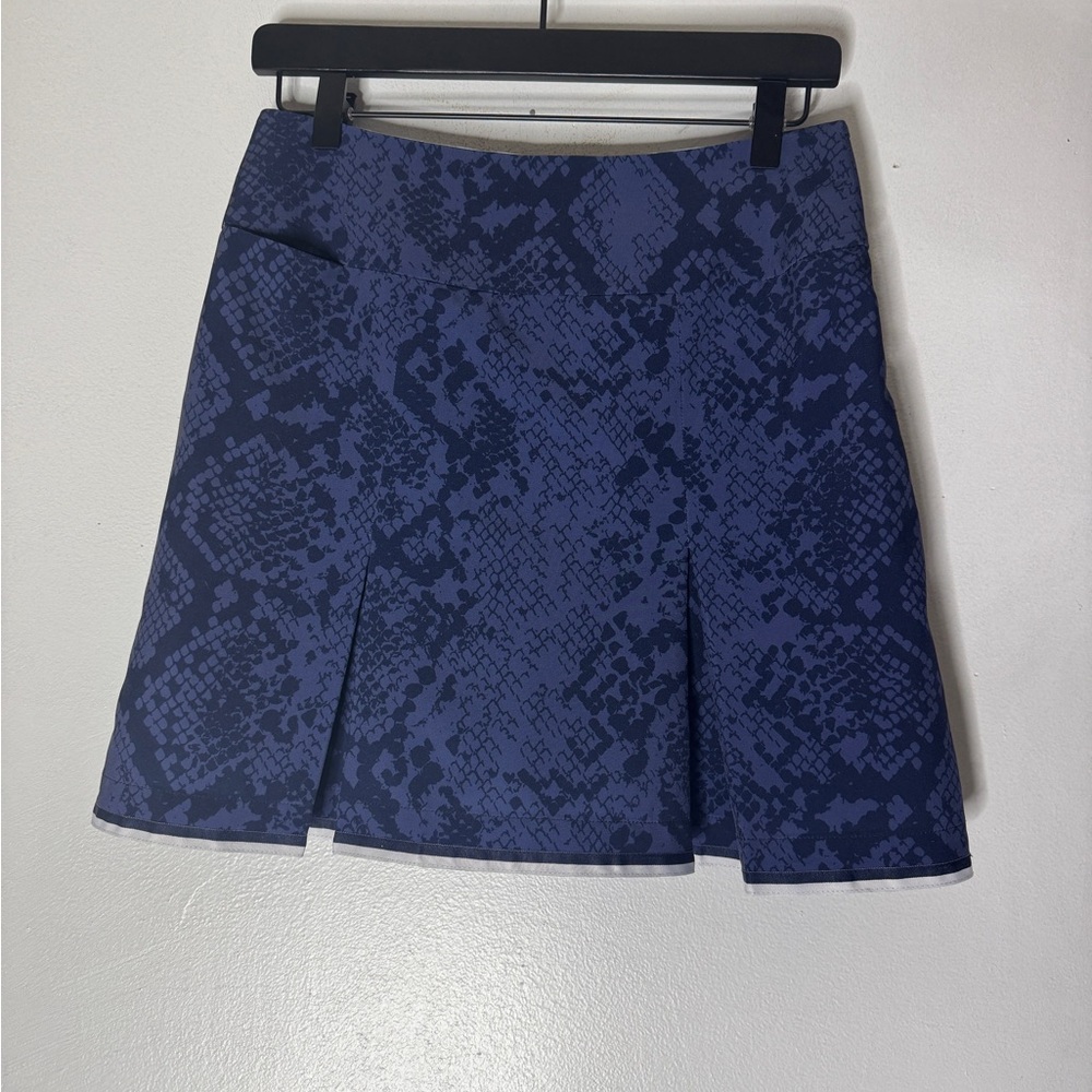 Golfini Dark & Stormy Blue‎ Gold Skirt Size 2